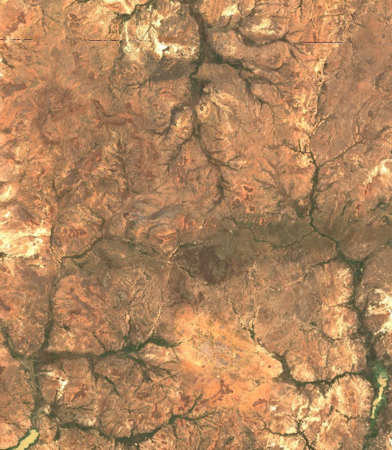 Imagen de satélite Sentinel-2 de la zona cerca de Soum (BF) antes del incendio, el 15 de octubre de 2026