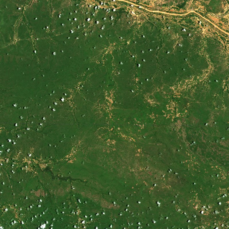 Image satellite Sentinel-2 de la zone de Kayes (ML) avant l'incendie, le 25 août 2026