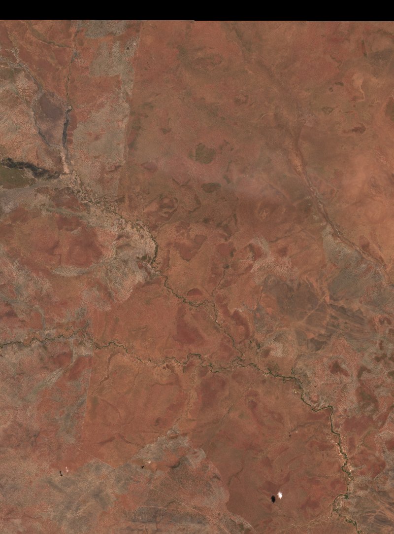 Sentinel-2 satellite image of the area near Nord-Occidentale (ZM) before the fire, on 3 October 2026