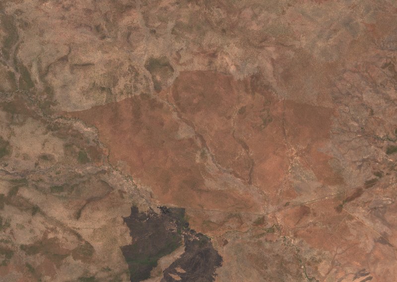Sentinel-2-Satellitenbild des Gebiets bei Centrale (ZM) vor dem Brand, am 13. Oktober 2026