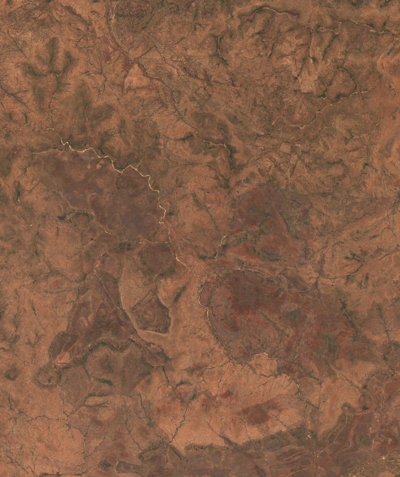 Image satellite Sentinel-2 de la zone d'Australie-Occidentale (AU) avant l'incendie, le 23 septembre 2026