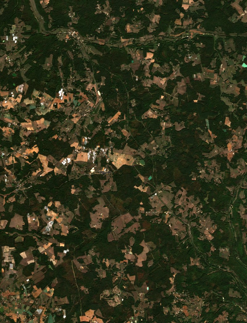 Sentinel-2-Satellitenbild desselben Gebiets bei La Douze nach dem Brand, am 6. Oktober 2026