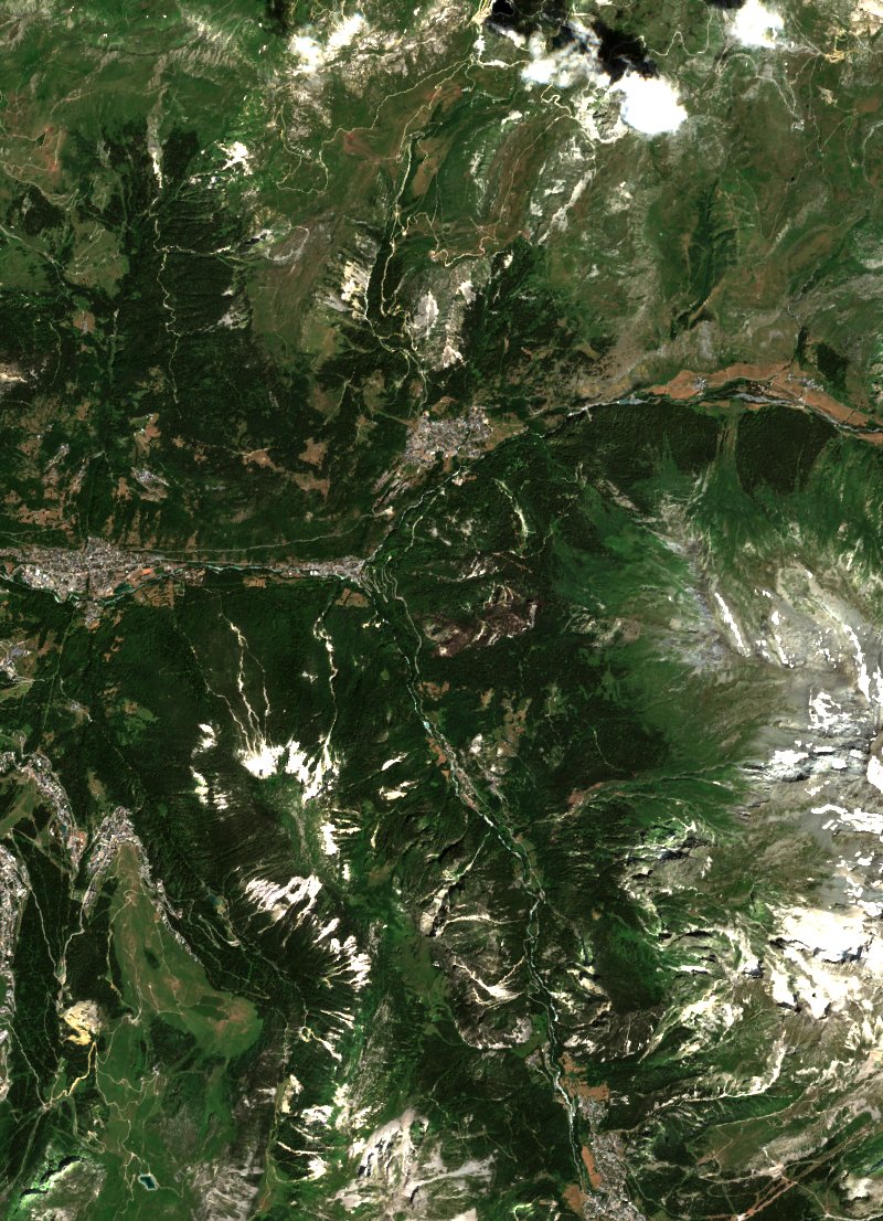 Sentinel-2 satellite image of the same area near Planay after the fire, on 12 July 2026