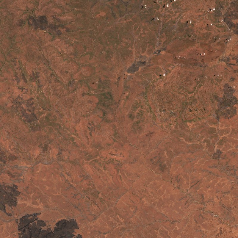 Sentinel-2-Satellitenbild des Gebiets bei Singida (TZ) vor dem Brand, am 24. September 2026