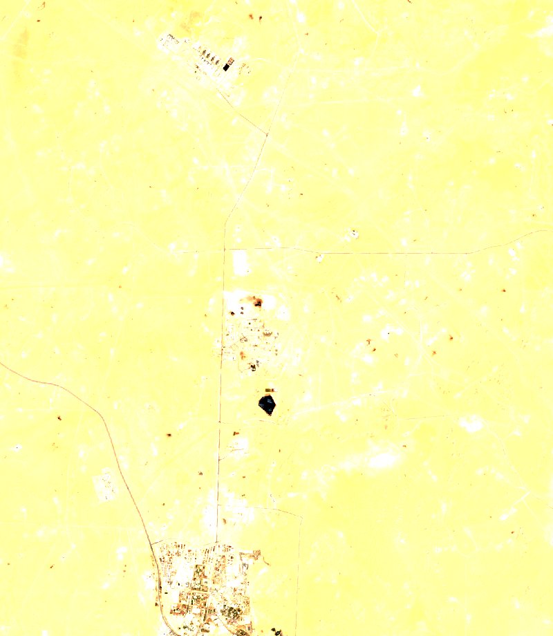Hassi Messaoud (DZ) vu par Sentinel-2 le 29 juillet