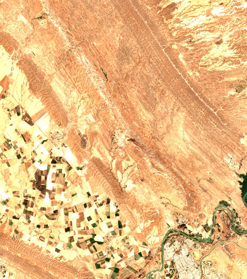Kirkouk (IQ) seen by Sentinel-2 on 26 July