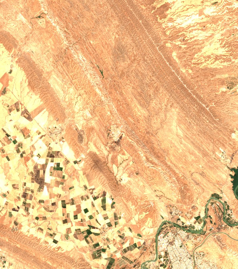 Kirkouk (IQ) seen by Sentinel-2 on 3 August