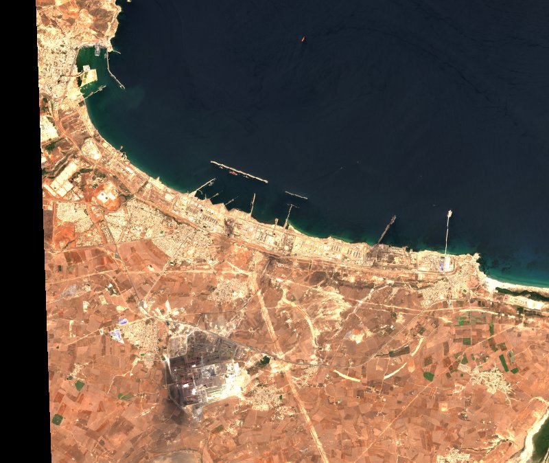 Bethioua (DZ) von Sentinel-2 erfasst am 7. Juli