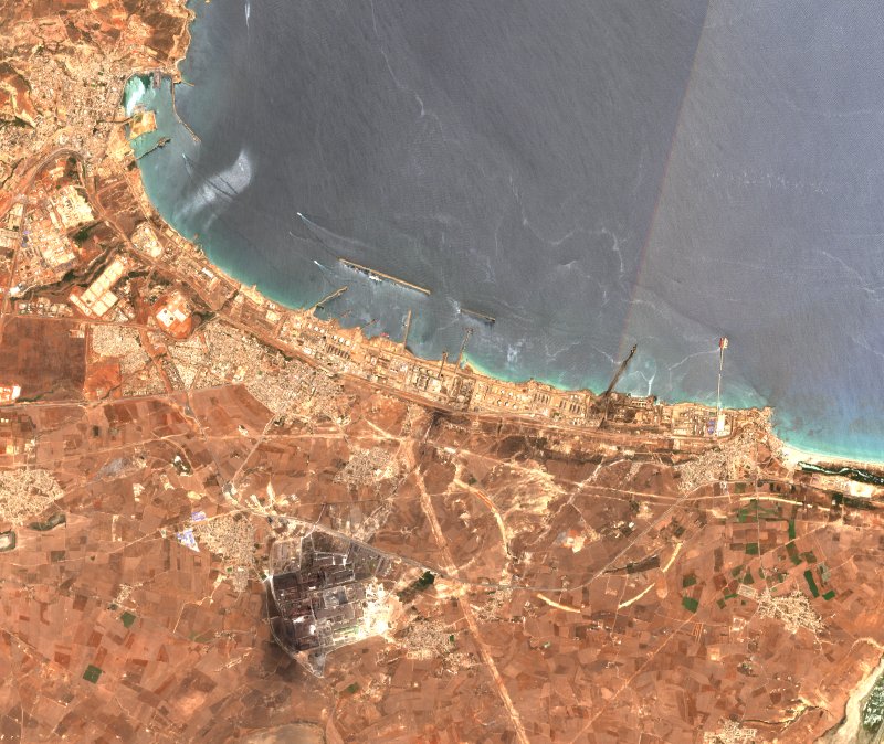 Bethioua (DZ) von Sentinel-2 erfasst am 13. Juli