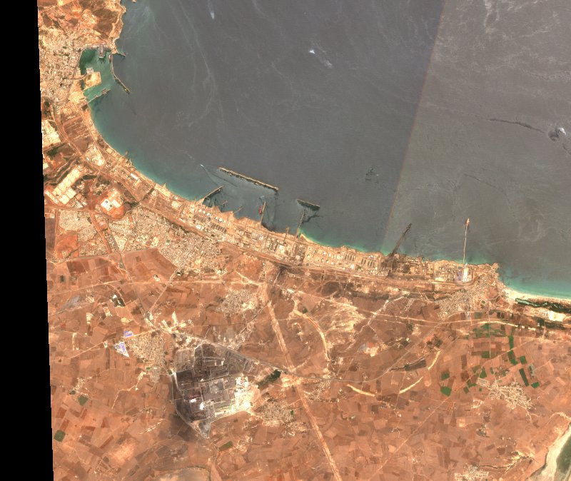 Bethioua (DZ) von Sentinel-2 erfasst am 23. Juli