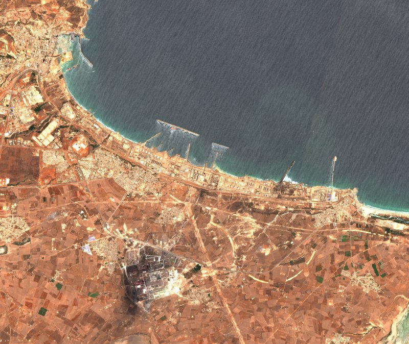Bethioua (DZ) von Sentinel-2 erfasst am 3. Juli
