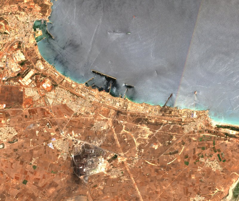 Bethioua (DZ) von Sentinel-2 erfasst am 10. Juli