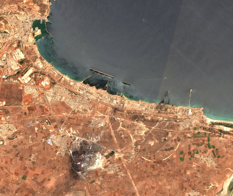 Bethioua (DZ) von Sentinel-2 erfasst am 2. August