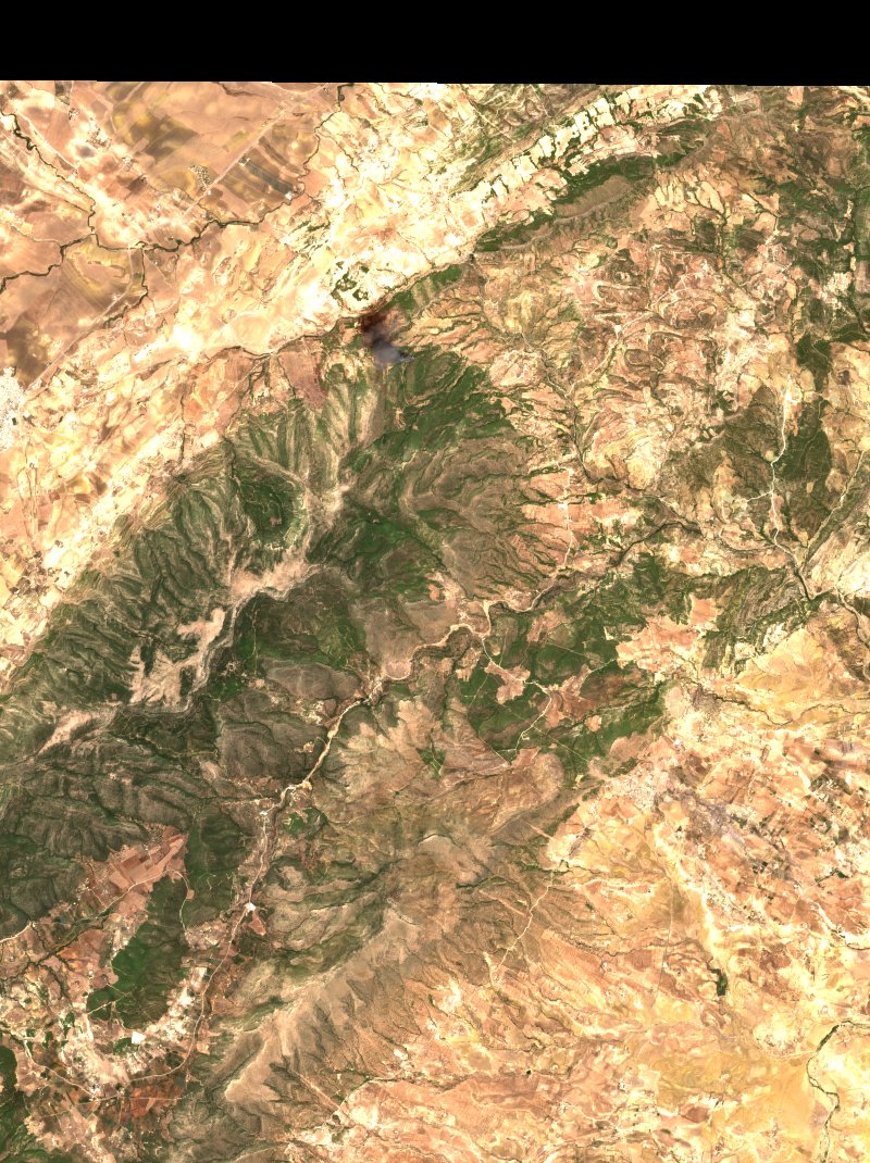 Ed Derija (TN) seen by Sentinel-2 on 27 August