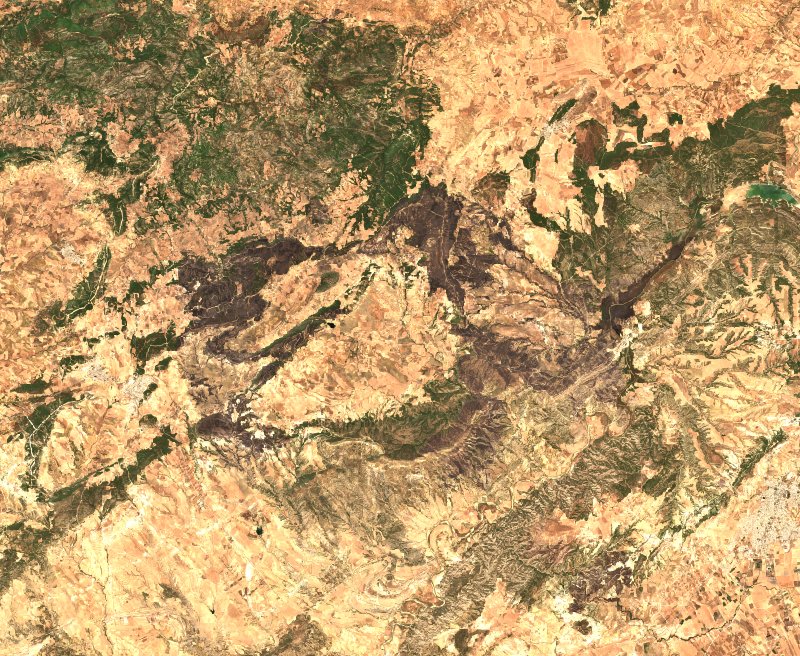 Djeradou (TN) seen by Sentinel-2 on 28 July