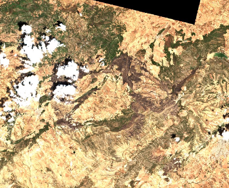Djeradou (TN) seen by Sentinel-2 on 31 July