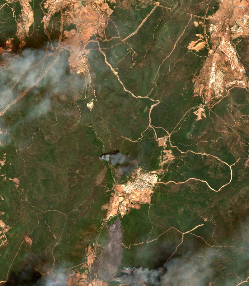 Zitouna (DZ) visto por Sentinel-2 el 21 de julio