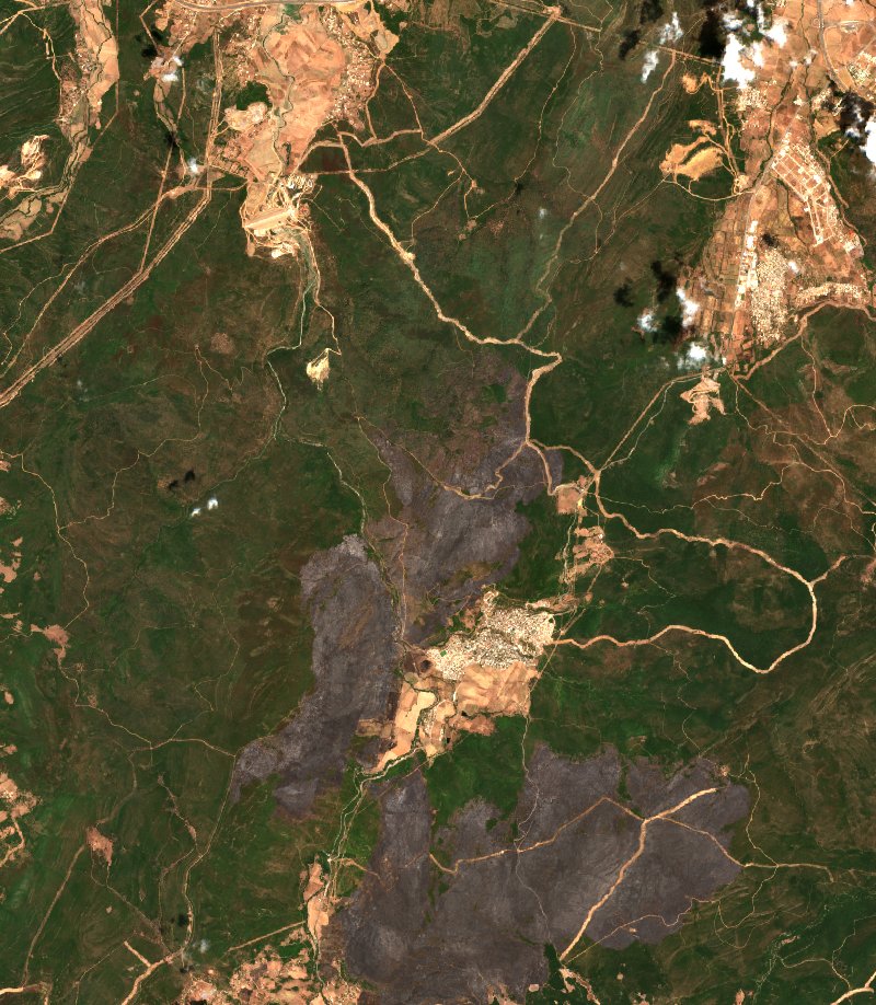 Zitouna (DZ) visto por Sentinel-2 el 28 de julio