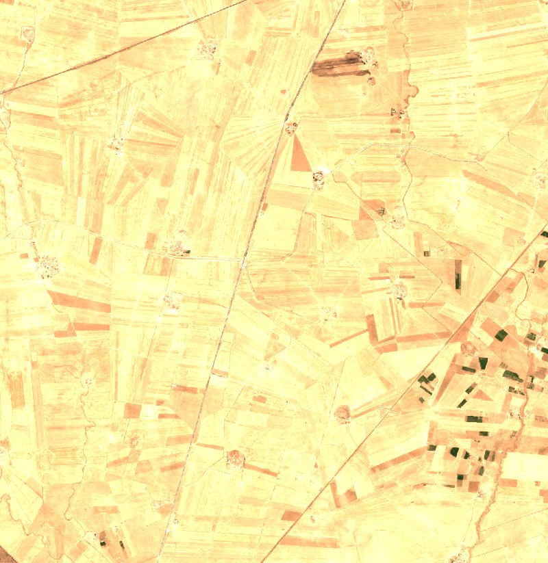 Gouvernorat d'Hassaké (SY) vu par Sentinel-2 le 27 juillet