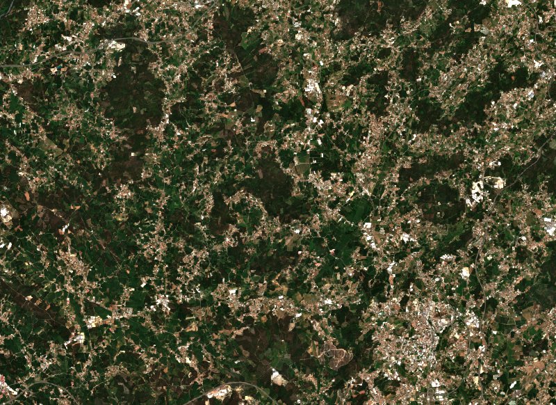 Barcelos (PT) vu par Sentinel-2 le 30 juin