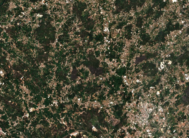 Barcelos (PT) vu par Sentinel-2 le 5 juillet