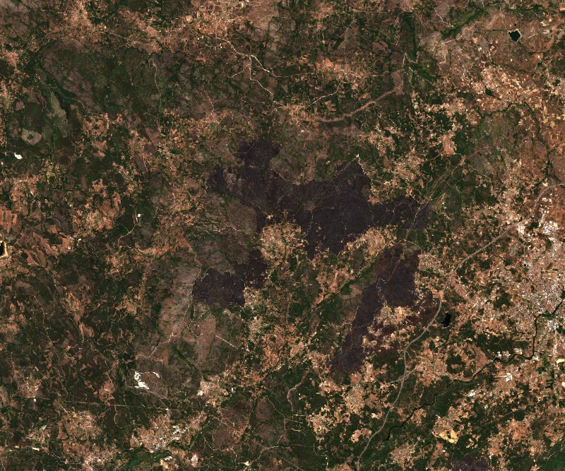 Boticas (PT) von Sentinel-2 erfasst am 21. August