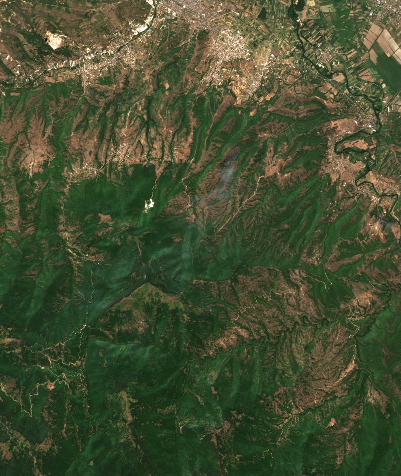 Вражале (MK) von Sentinel-2 erfasst am 12. August