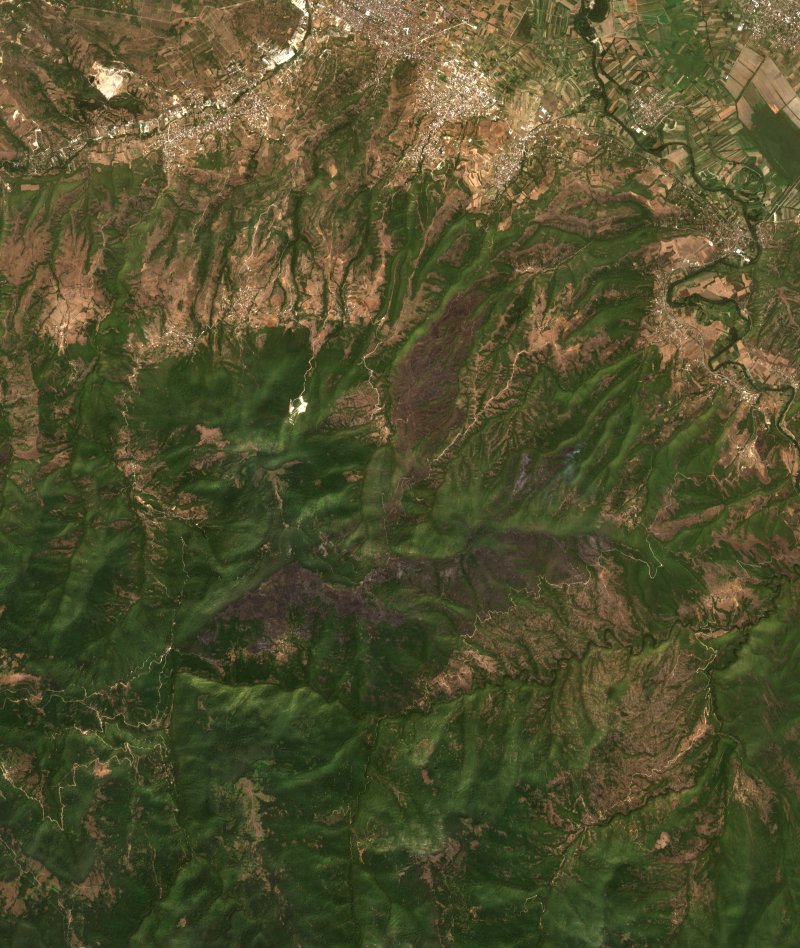 Вражале (MK) von Sentinel-2 erfasst am 28. August