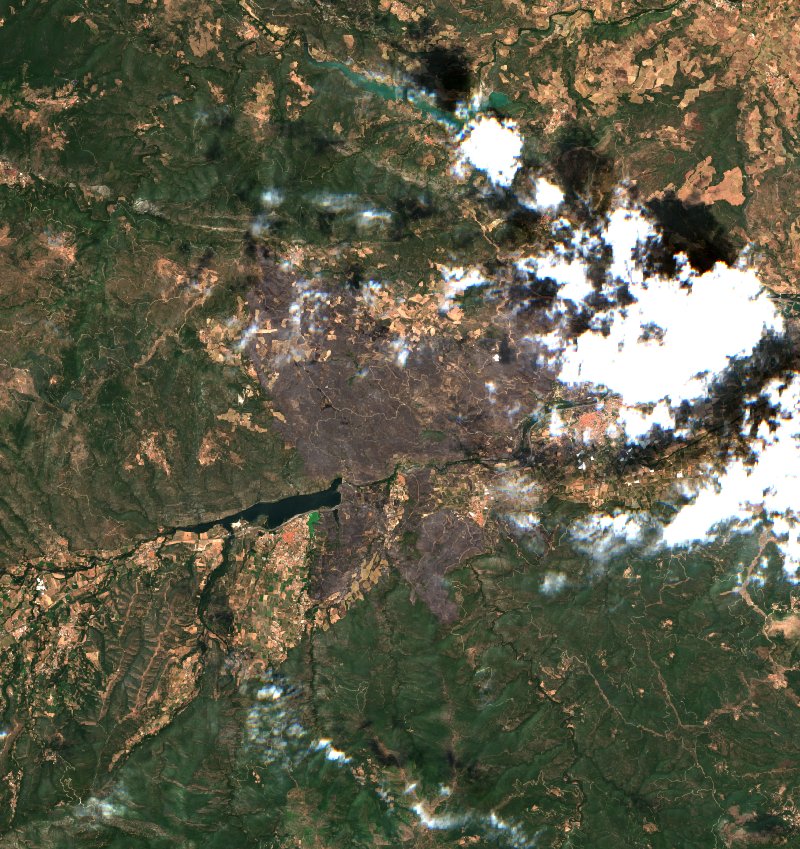 Montalba-le-Château seen by Sentinel-2 on 10 July