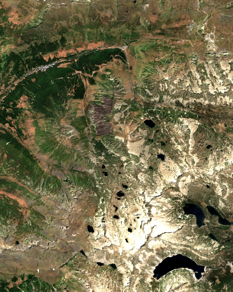 Barèges visto por Sentinel-2 el 23 de julio