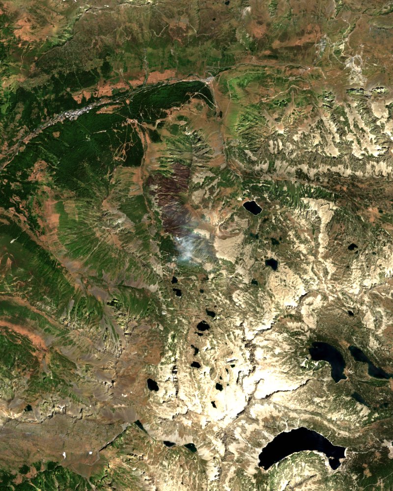 Barèges visto por Sentinel-2 el 28 de julio