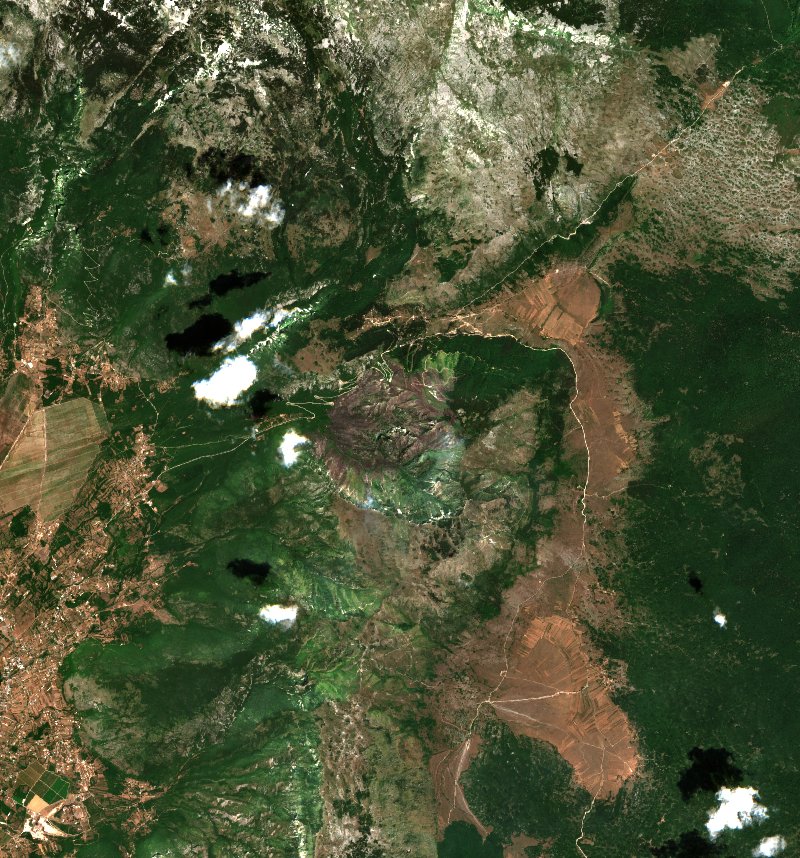 Ville de Mostar (BA) von Sentinel-2 erfasst am 7. Juli