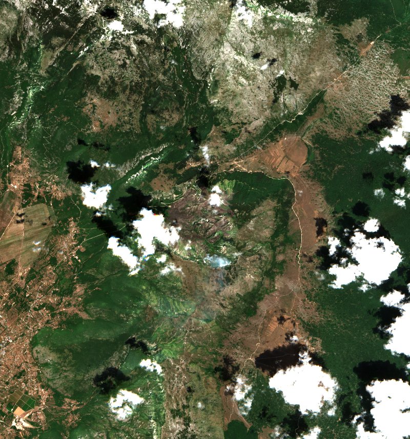 Ville de Mostar (BA) von Sentinel-2 erfasst am 9. Juli