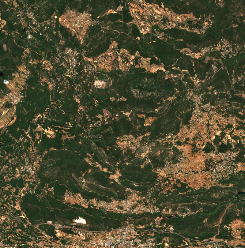 Correns seen by Sentinel-2 on 17 July