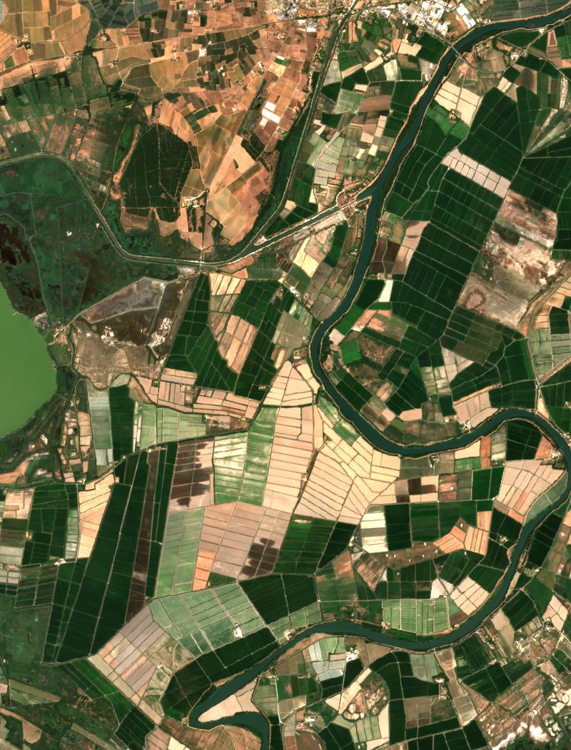 Saint-Gilles von Sentinel-2 erfasst am 24. Juli