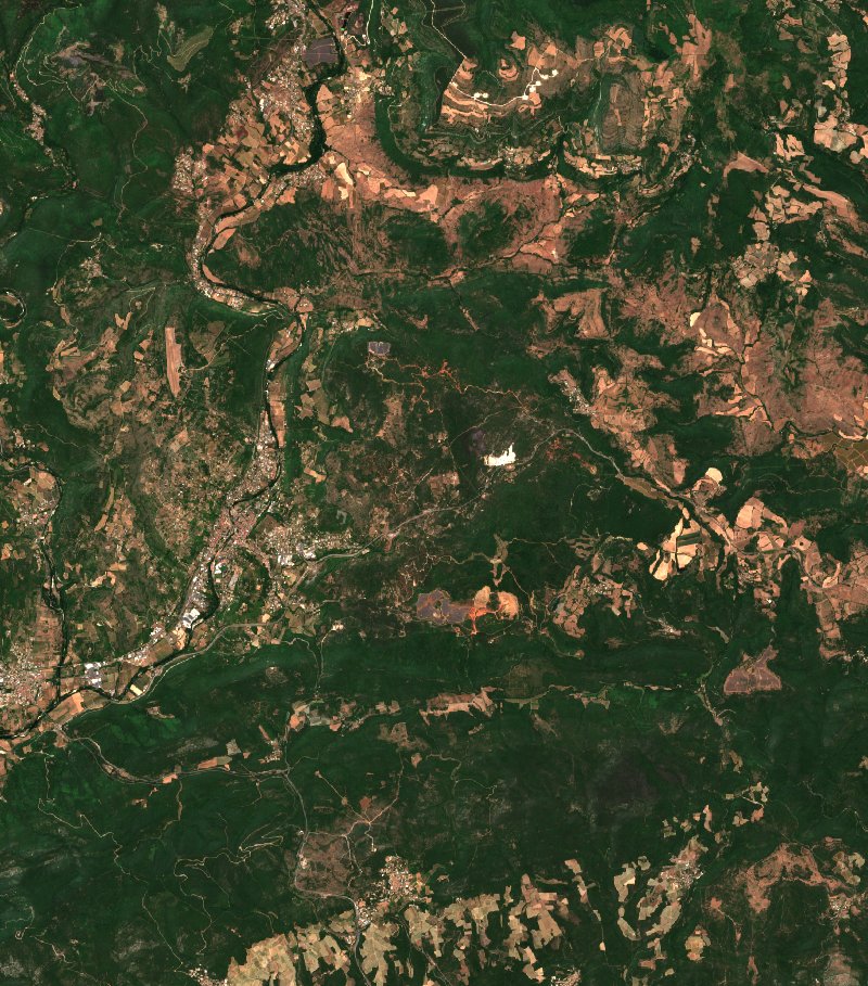 Carlencas-et-Levas von Sentinel-2 erfasst am 30. Juni