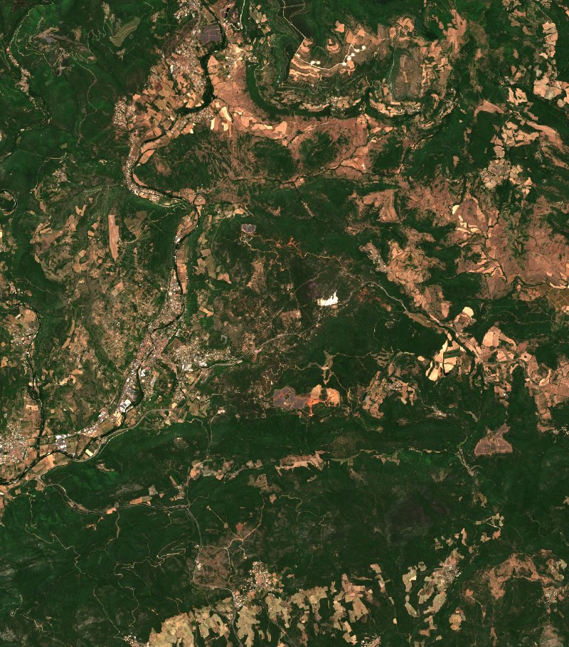 Carlencas-et-Levas von Sentinel-2 erfasst am 5. Juli