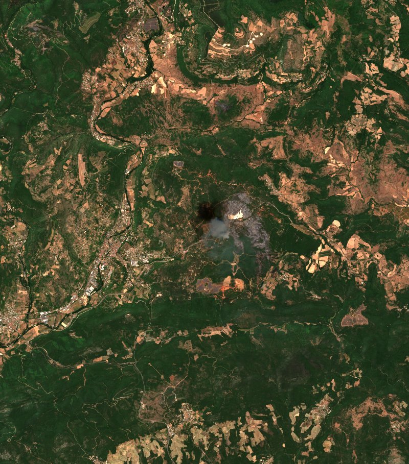 Carlencas-et-Levas von Sentinel-2 erfasst am 7. Juli