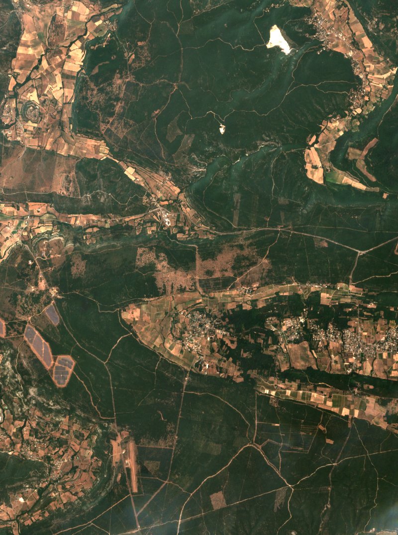 Fontarèches vu par Sentinel-2 le 20 juillet