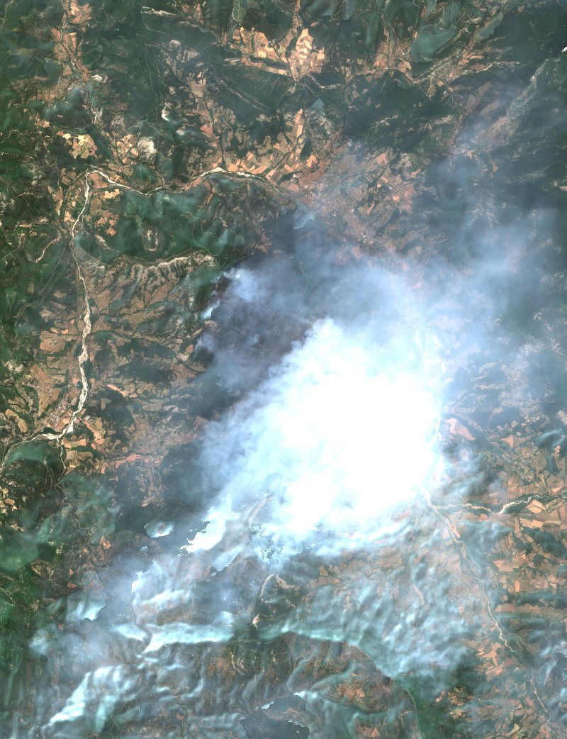 Die visto por Sentinel-2 el 7 de julio