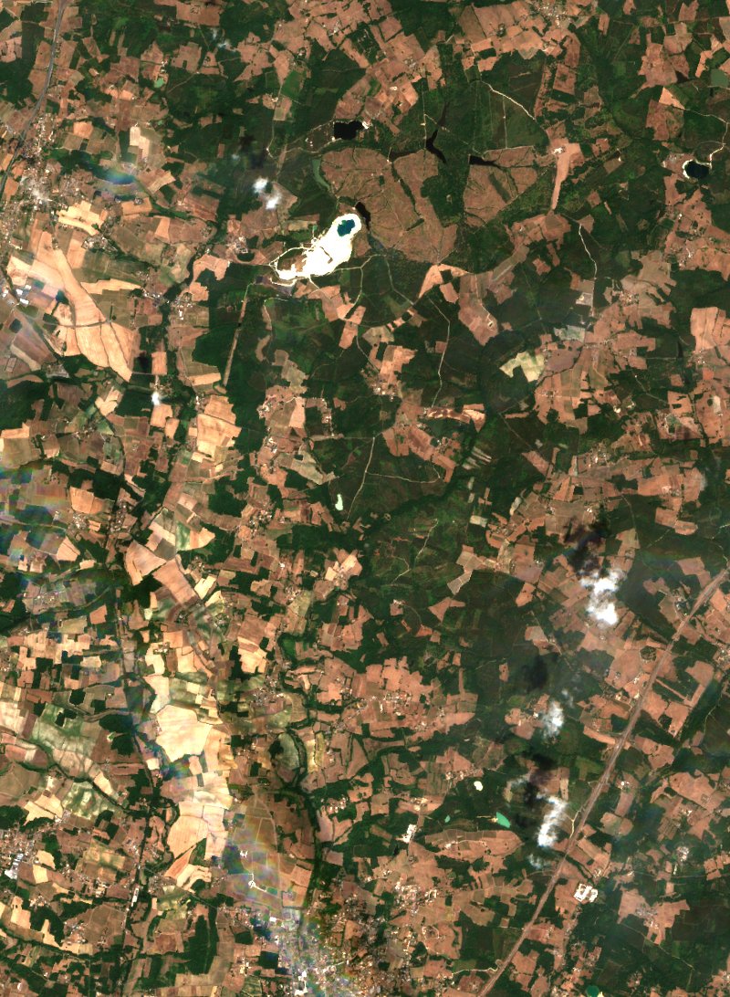 Saint-Palais-de-Négrignac seen by Sentinel-2 on 18 July