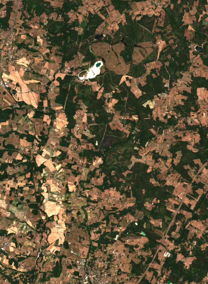 Saint-Palais-de-Négrignac seen by Sentinel-2 on 21 July