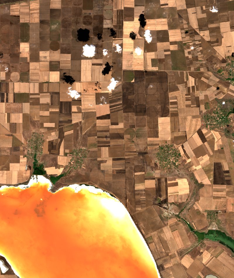 Новотроїцька селищна громада (UA) vu par Sentinel-2 le 20 août