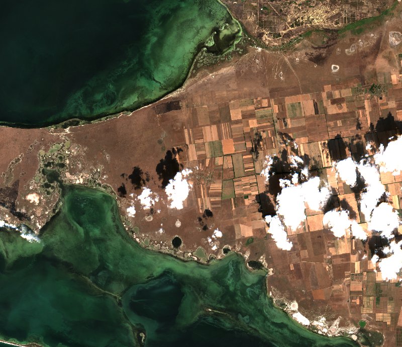 Чулаківська сільська громада (UA) seen by Sentinel-2 on 11 August