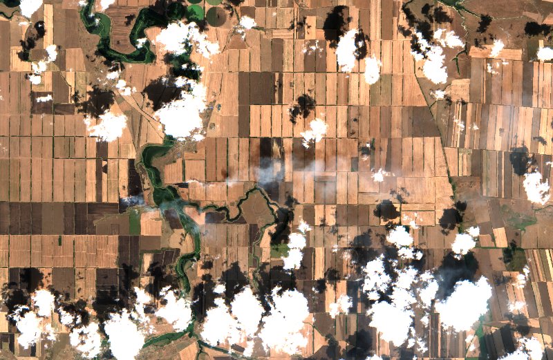 Екатериновское сельское поселение (RU) seen by Sentinel-2 on 30 July