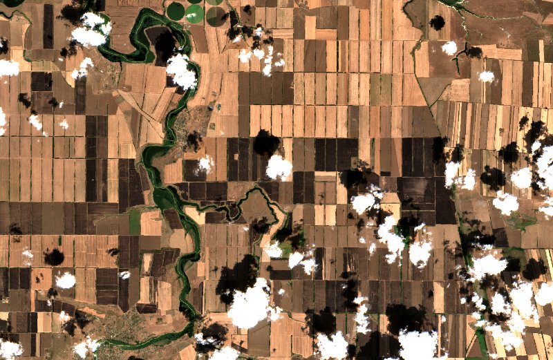 Екатериновское сельское поселение (RU) seen by Sentinel-2 on 1 August