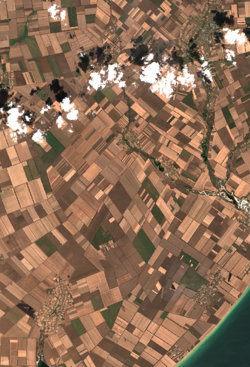 Олександрівська сільська громада (UA) seen by Sentinel-2 on 3 August