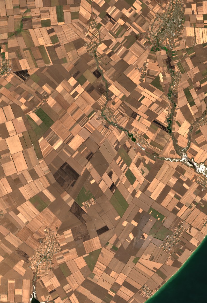 Олександрівська сільська громада (UA) seen by Sentinel-2 on 15 August