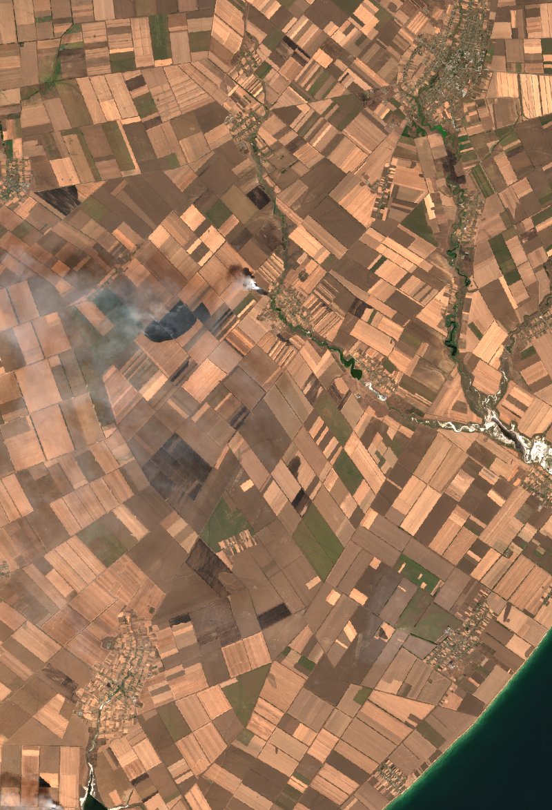 Олександрівська сільська громада (UA) seen by Sentinel-2 on 17 August