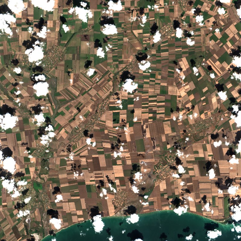 Приазовська селищна громада (UA) seen by Sentinel-2 on 31 July